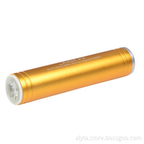 LED Flashlight Portable Power Bank for Mobile Phones, with 2,400mAh Capacity